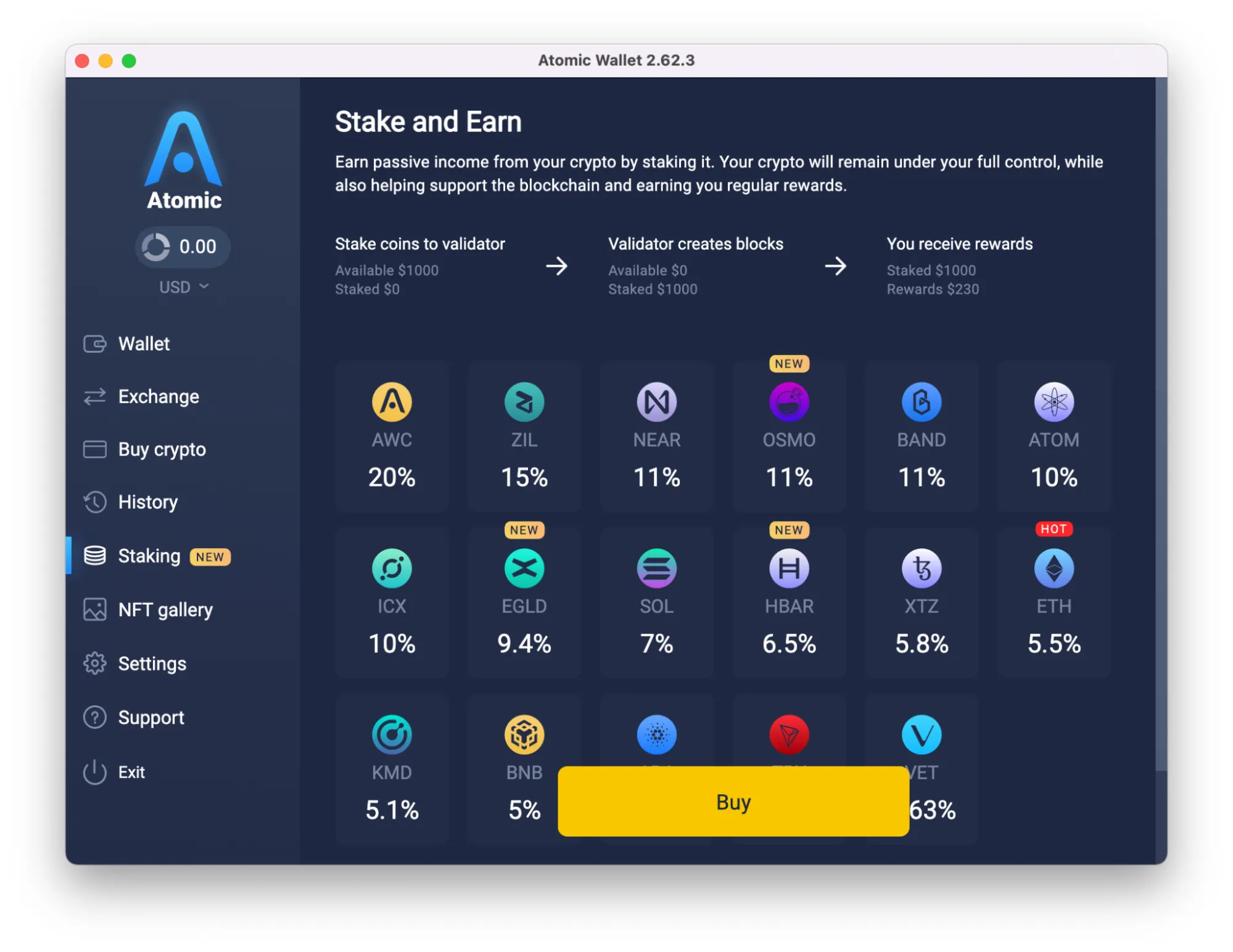 Atomic Wallet 2022 Staking Solutions